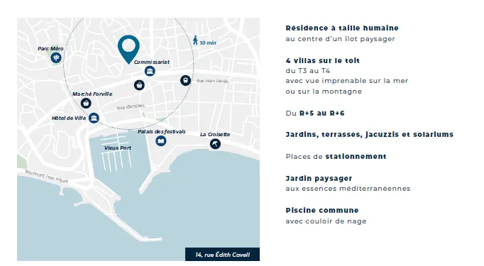 Programme Immobilier Cannes CANNES - 14 rue Edith Cavell Droit commun photo 4 