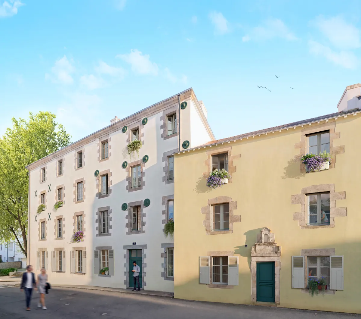 Investissement immobilier ancien rénové : Programme Xavier Fraval de Coatparquet (Bat A) situé à Vannes (56000), éligible au dispositif Déficit foncier.